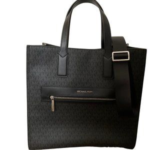 Michael Kors Kenly Large NS Tote Satchel (BLACK)